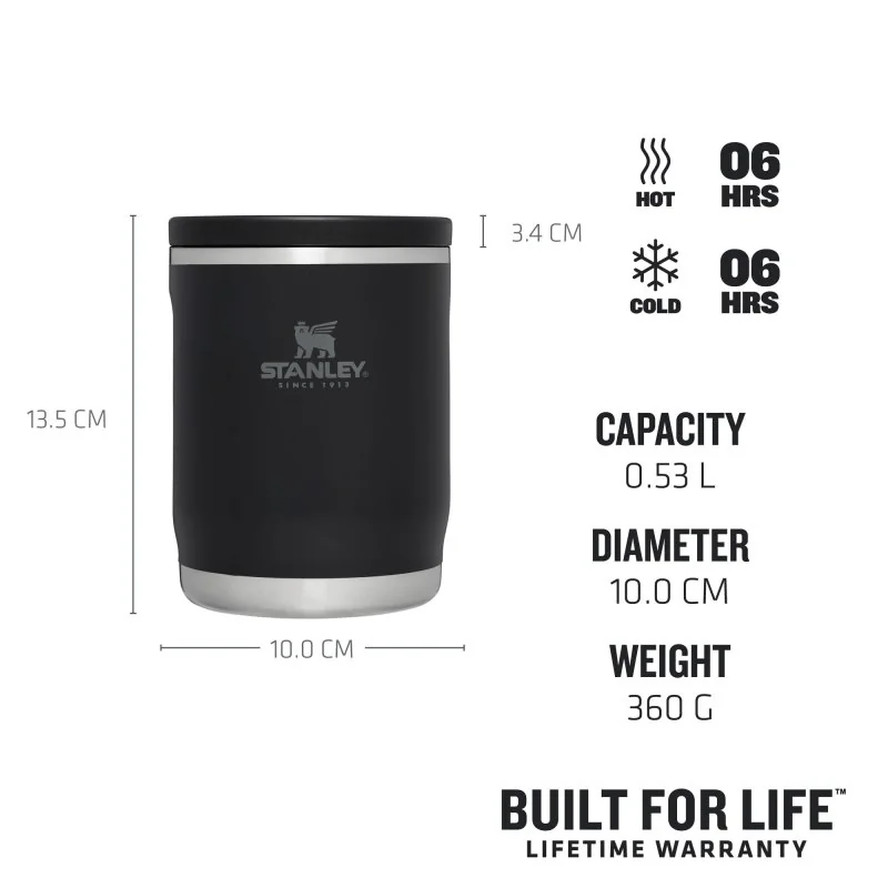 STANLEY Adventure To-Go Food Jar .53L / 18oz Black