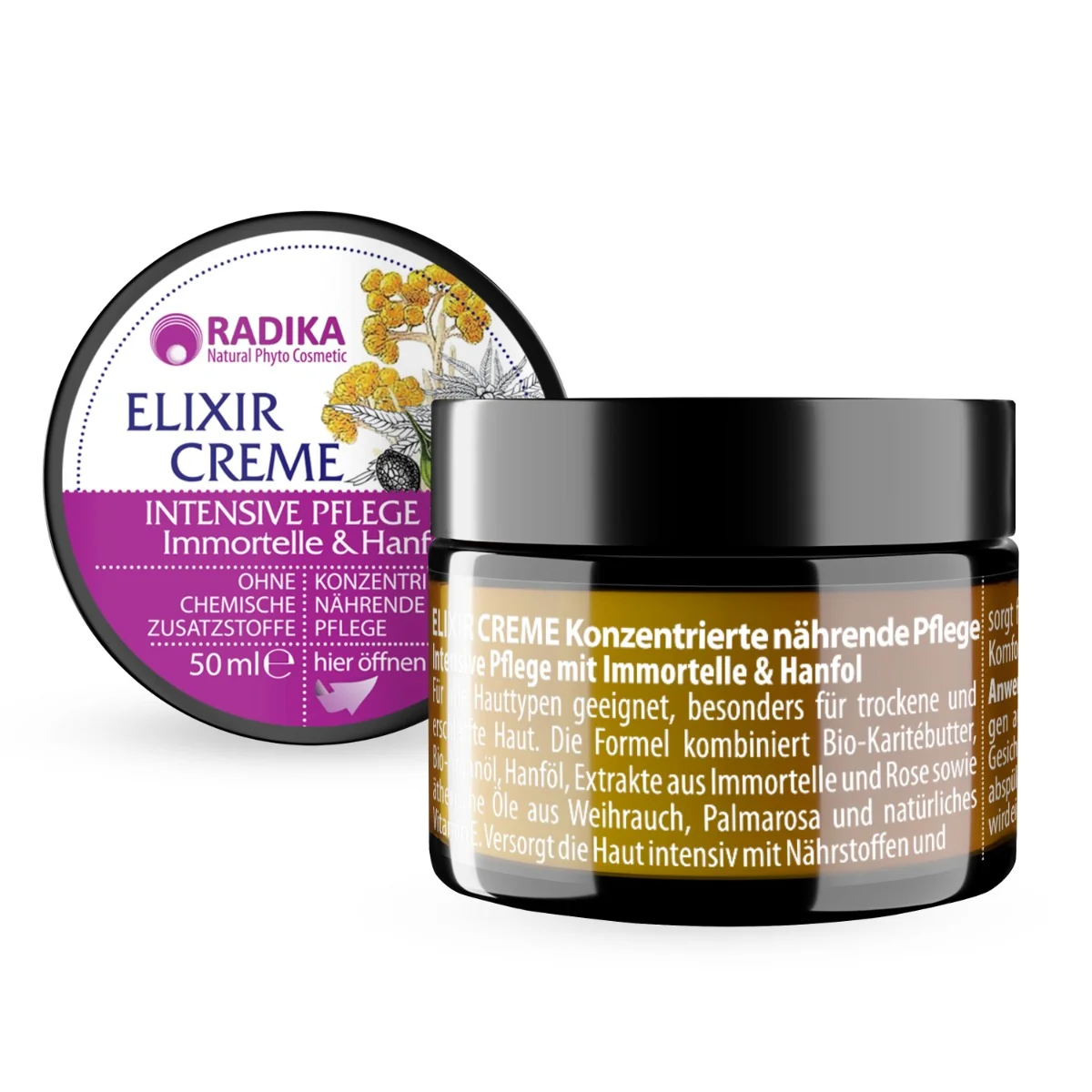 Intenzívny regeneračný krém s olejom z immortelle a konopným olejom - 50 ml - Bioherba