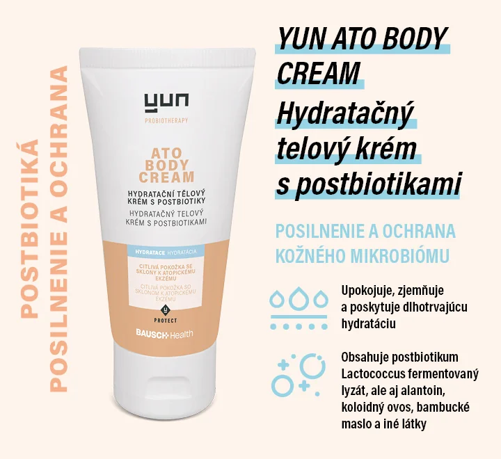 YUN ATO BODY CREAM Hydratačný telový krém s postbiotikami 200 ml