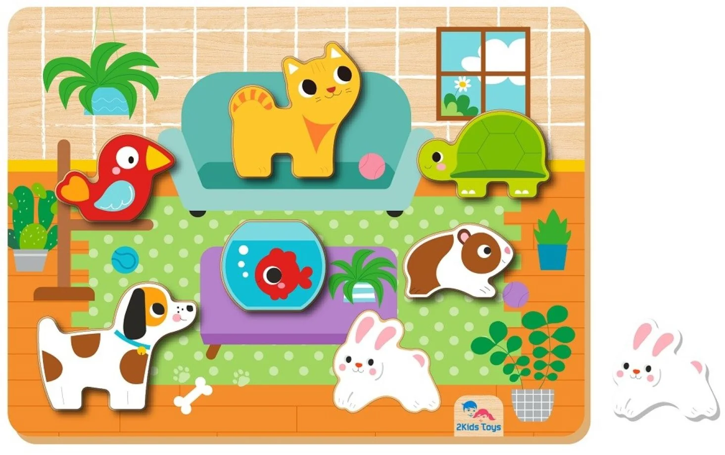 Vkládacie puzzle Maznáčikovia, 8 dielov