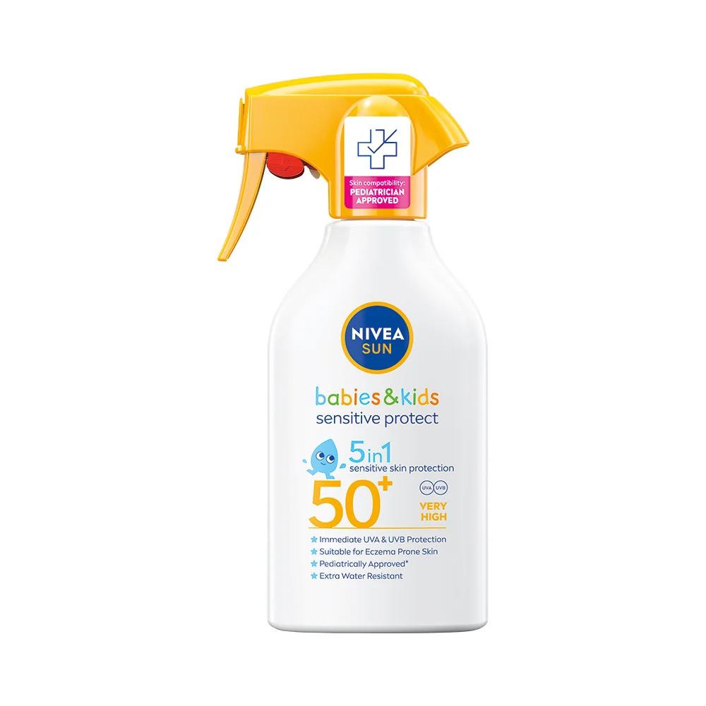 Nivea Detský opaľovací krém v spreji Sensitive SPF 50+ 270 ml