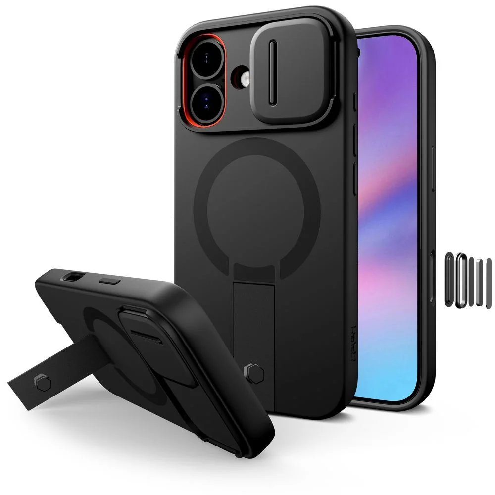 Tech-Protect Kevlar Aura MagSafe kryt na iPhone 17, čierny