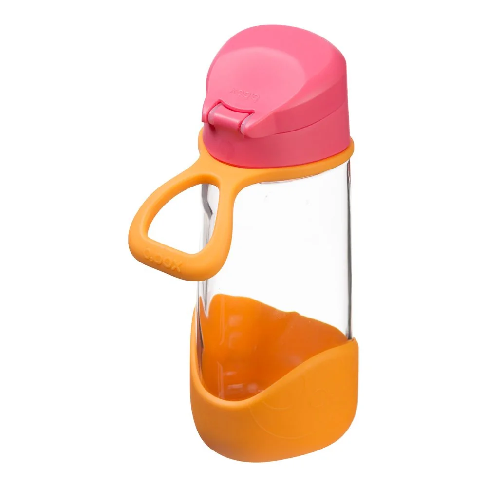 Športová fľaša na pitie 450 ml ružová/oranžová