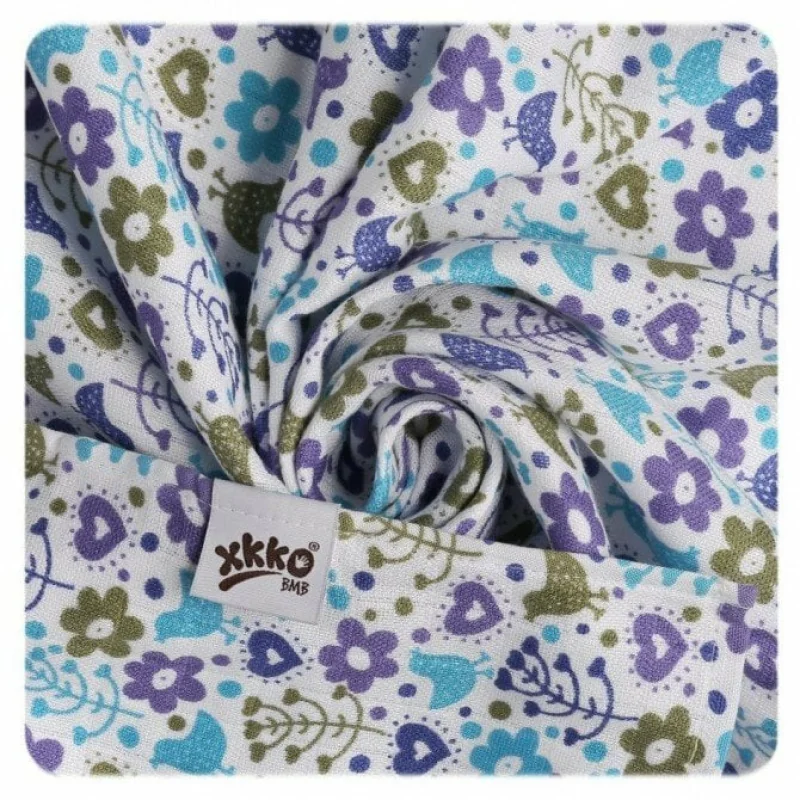 BMB Bambusová plienka Flowers&Birds Boys, 70x70 MIX 3ks