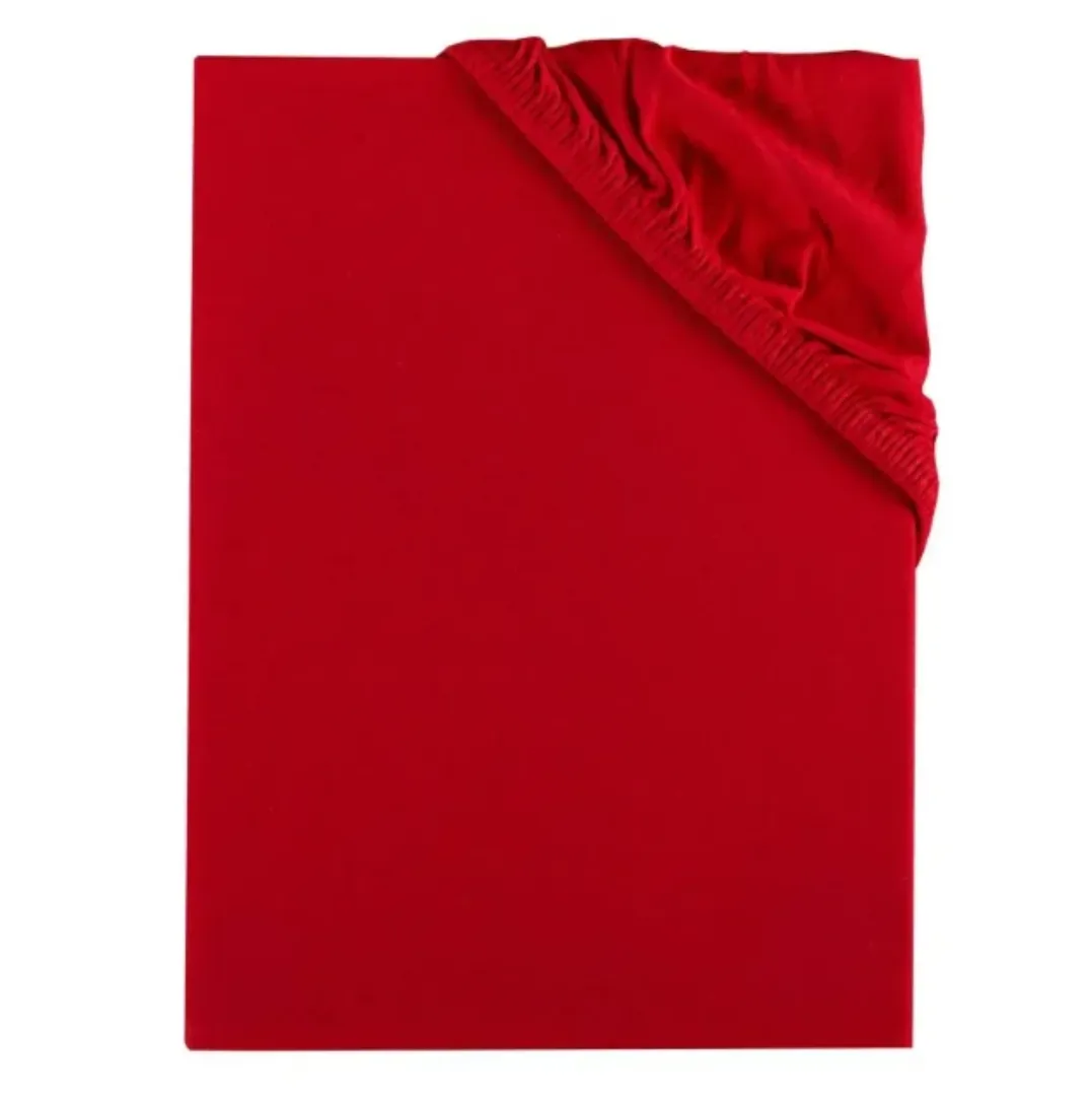 EMI Plachta posteľná červená jersey 1×1 ks, posteľná plachta