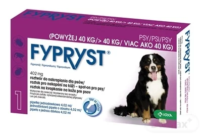 FYPRYST PSY NAD 40 KG 1×402 mg, liečivo pre psy