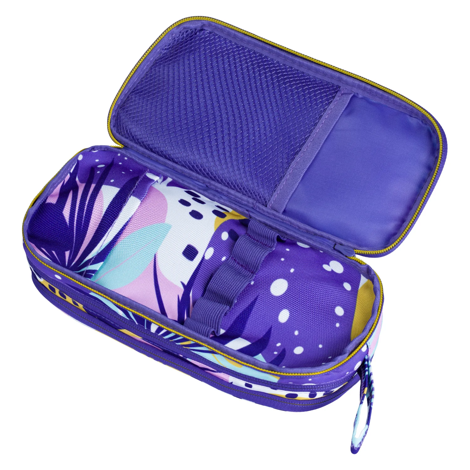 Baagl študentský peračník Etui Violet, 3 zipsové komory fialový, okrúhly