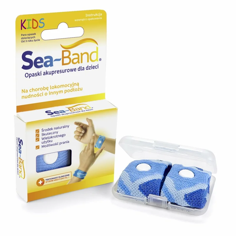 Babys Sea-Band akupresúrne náramky proti nevoľnosti pre deti modré