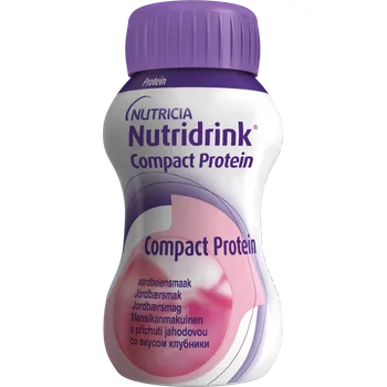 NUTRIDRINK COMPACT PROTEIN JAHODA 24×125 ml, tekutá výživa