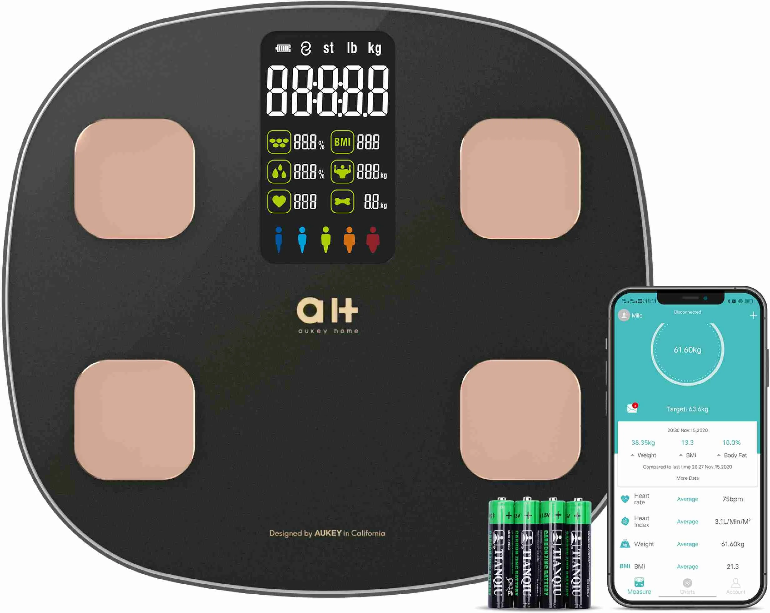 NAIPO BM-X1 SMART Diagnostická osobná váha 1×1 ks, osobná váha