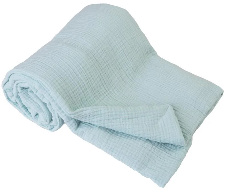 BABYMATEX Deka bavlnená Muslin svetlo tyrkysová 75x100 cm 1×1 ks, mäkká a hrejivá deka