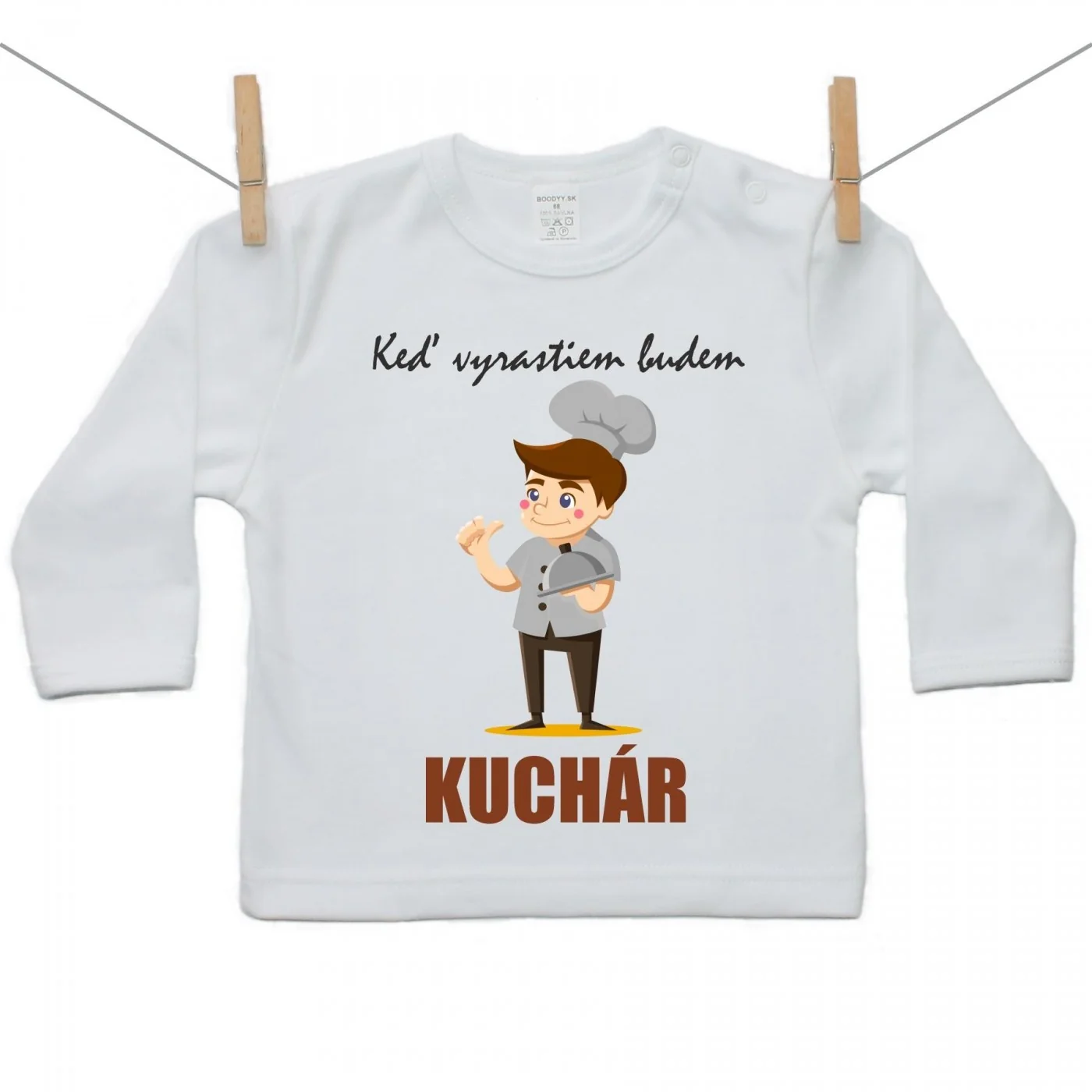 Boodyy Tričko s dlhým rukávom Keď vyrastiem budem kuchár Veľkosť: 122