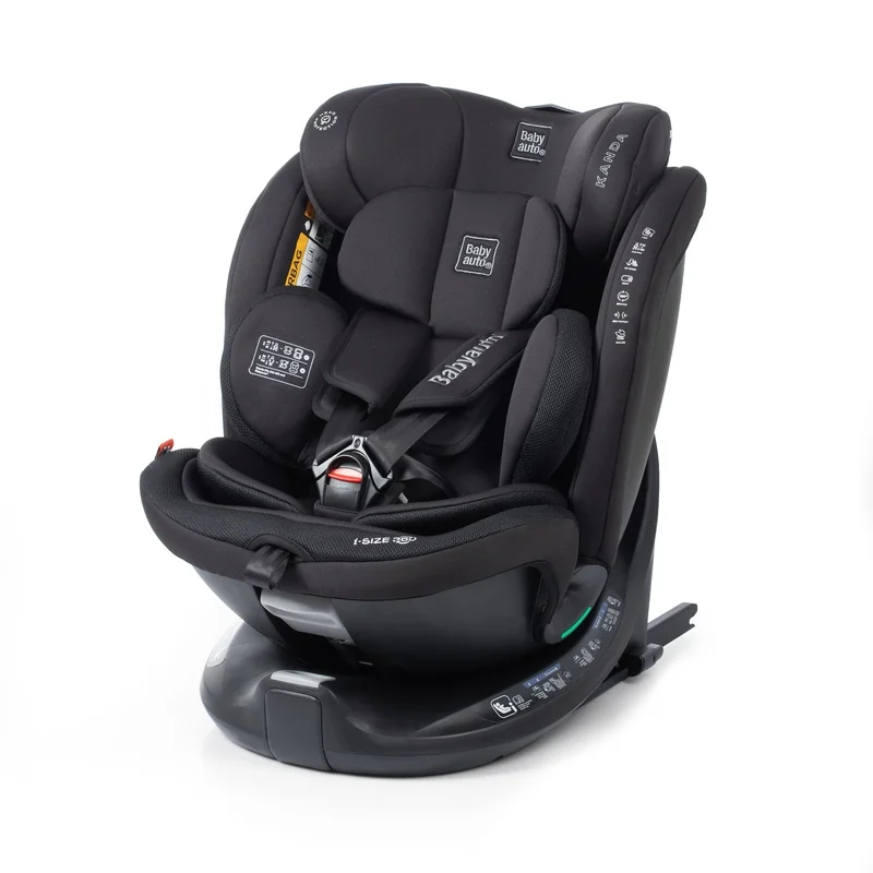 Babyauto Kanda iFix i-Size autosedačka 40–150 cm, otočná 360°, Jet Black