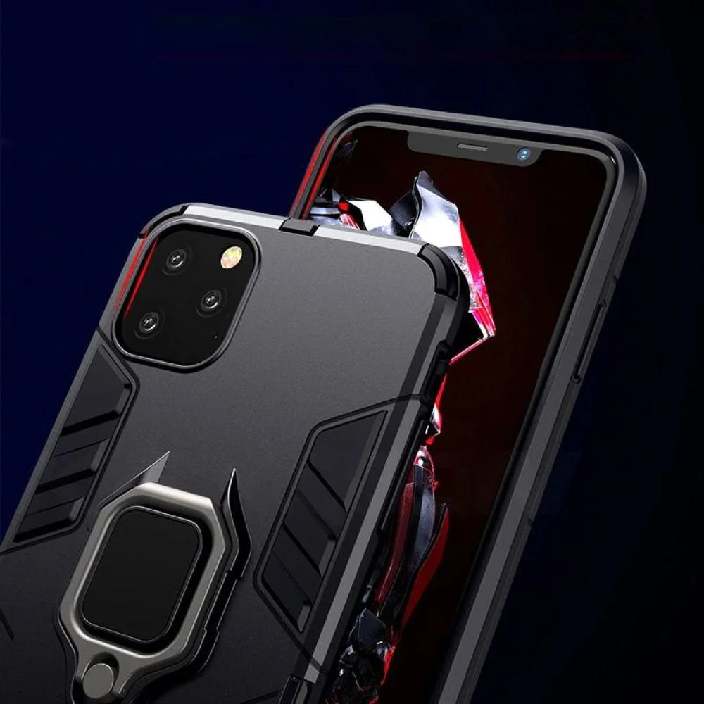 Odolné Puzdro Ring Armor Case pre Realme 10 - Čierna