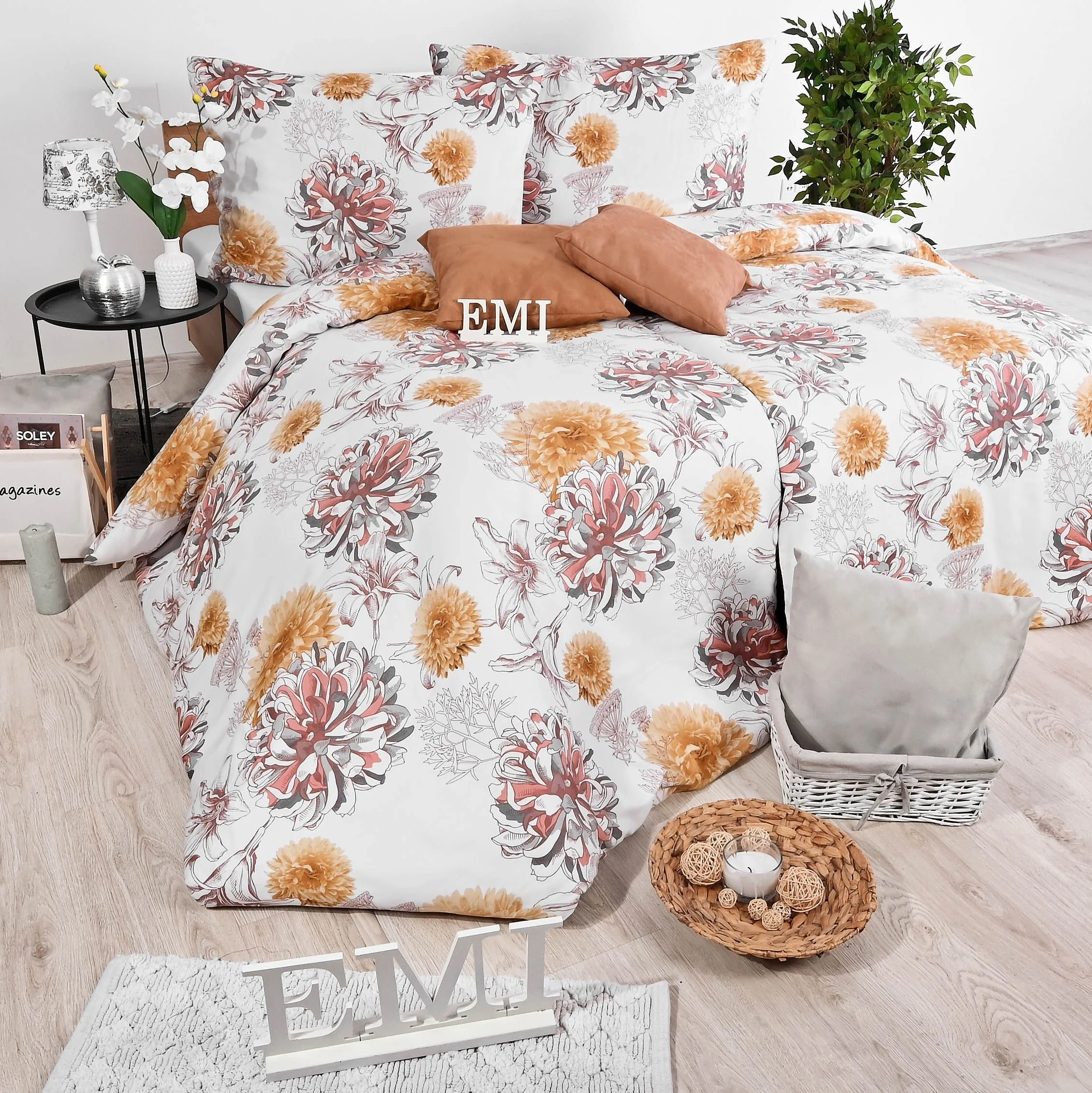 Obliečky Sofia satén EMI Štandardný set jednolôžko obsahuje 1x 140x200 + 1x 70x90