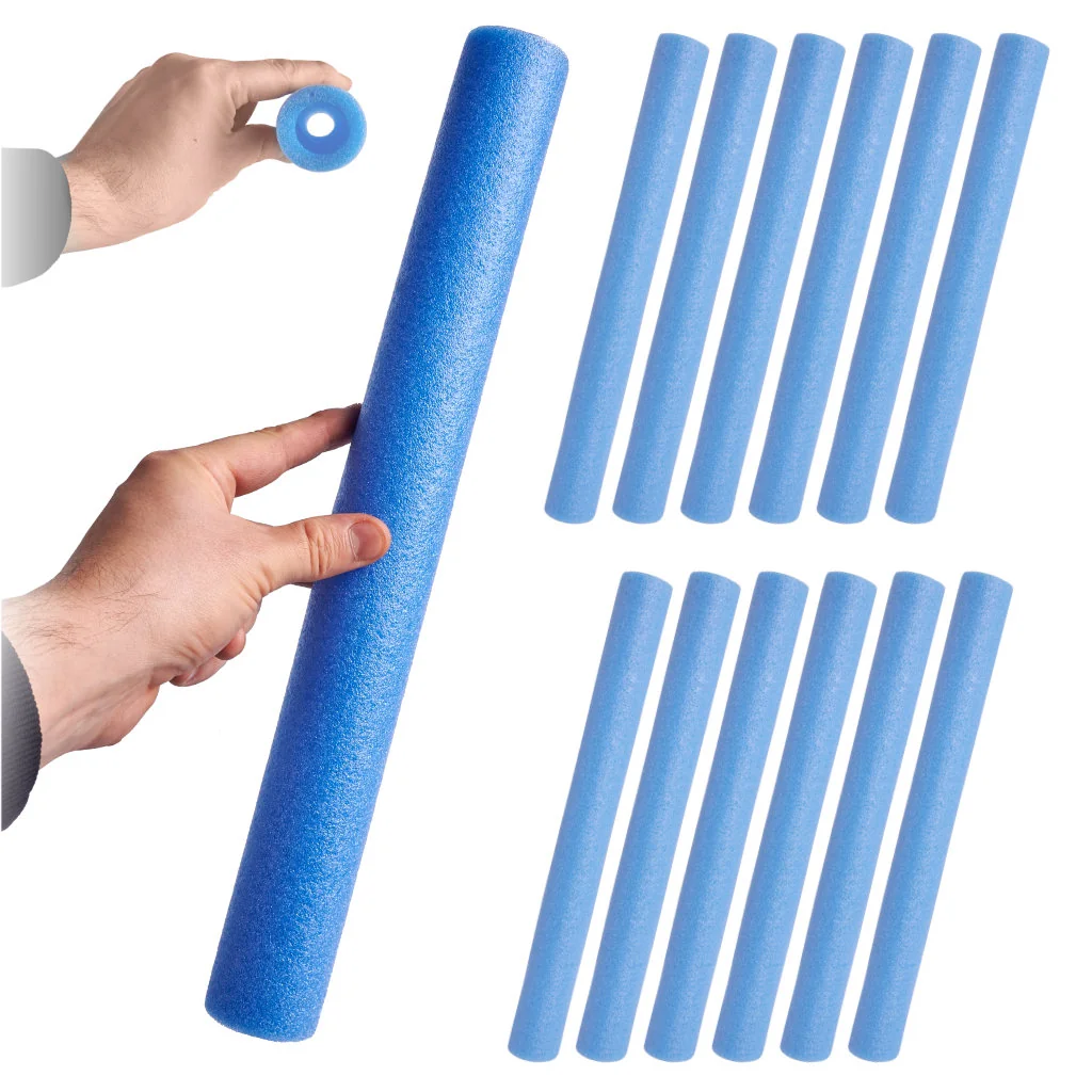 Pena na stĺpiky trampolíny – 12 ks, modrá, 41 cm, Ø 4,5/2,5 cm