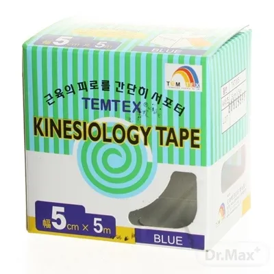Temtex kinesio tape Classic, modrá tejpovacia páska 5cm x 5m 1×1 ks, tejpovacia páska