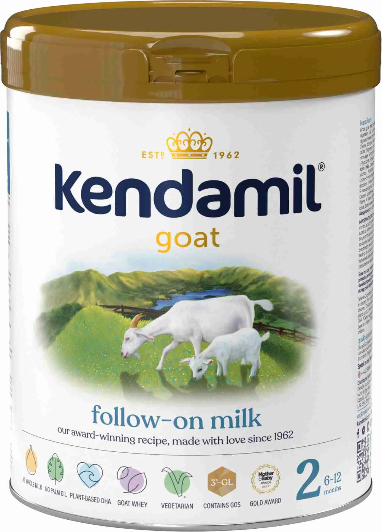 Kendamil Kozie pokračovacie mlieko 2 1×800g, kozie batoľacie mlieko 2