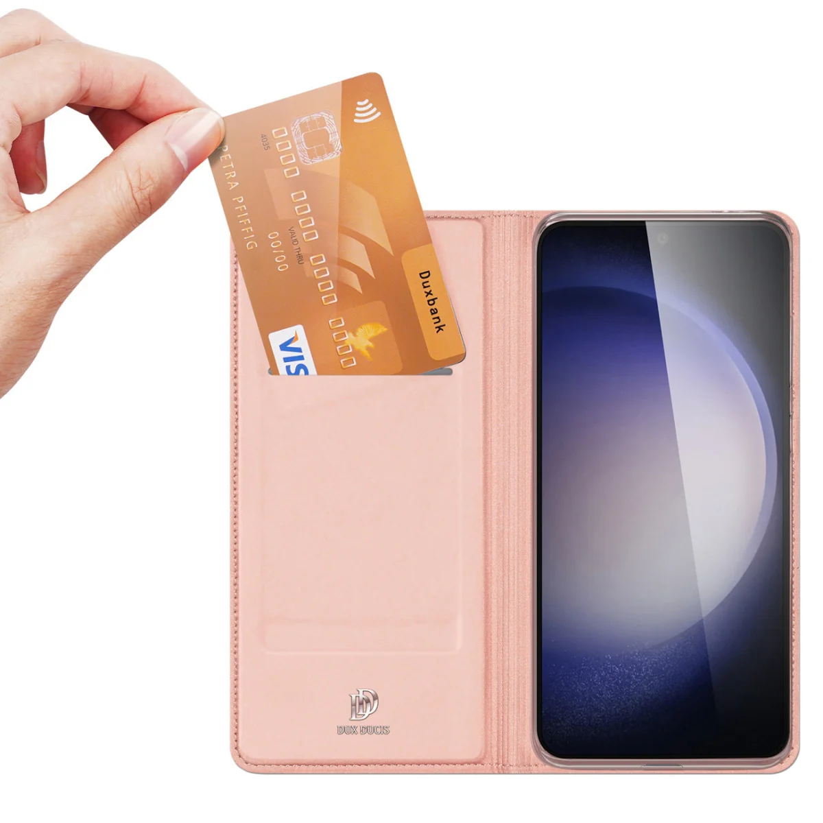 Dux Ducis Skin Pro knižkové puzdro na Samsung Galaxy S23 FE, ružové