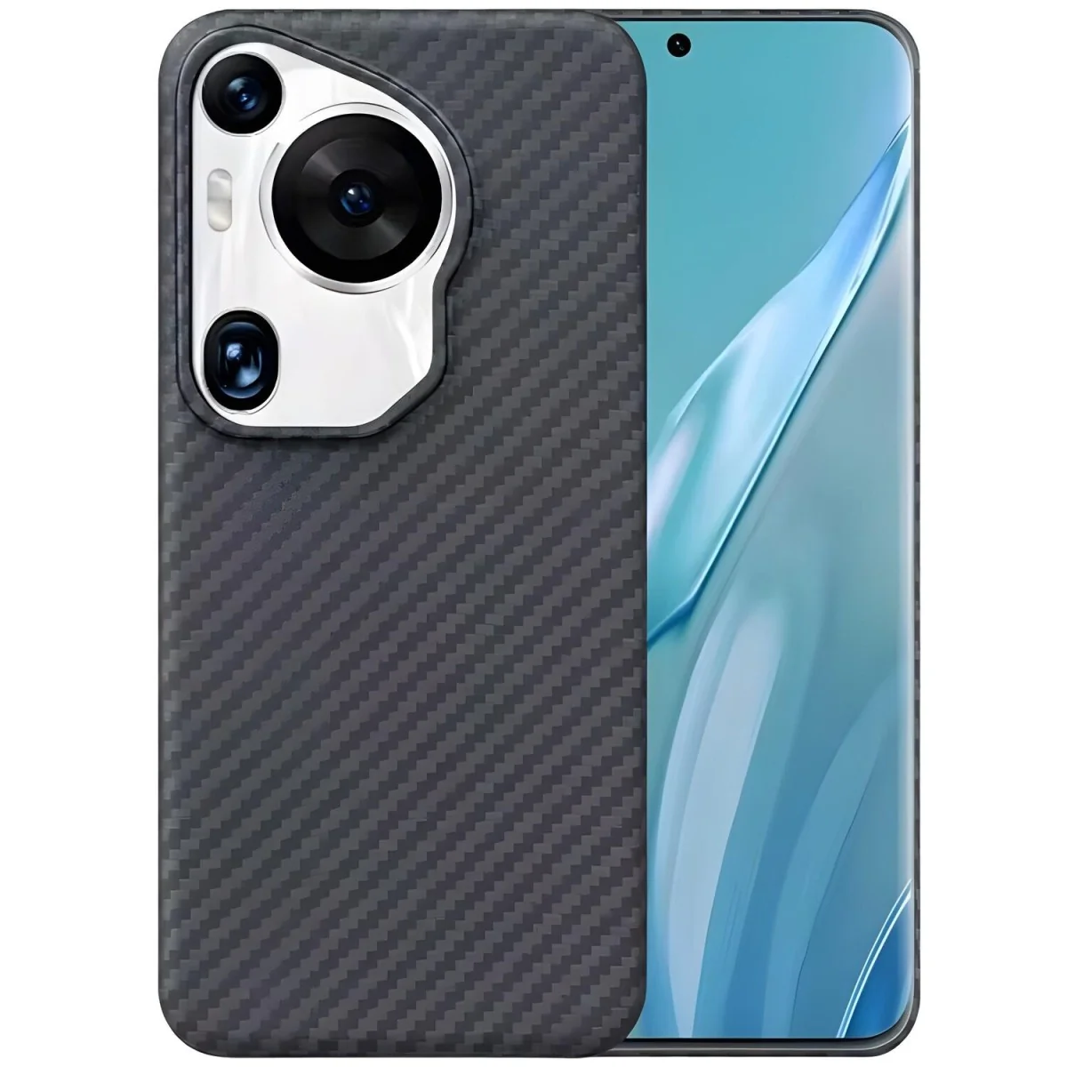 Ochranný obal s karbónovým vzorom pre Huawei Pura 70 Ultra Čierna, SKU: 33235