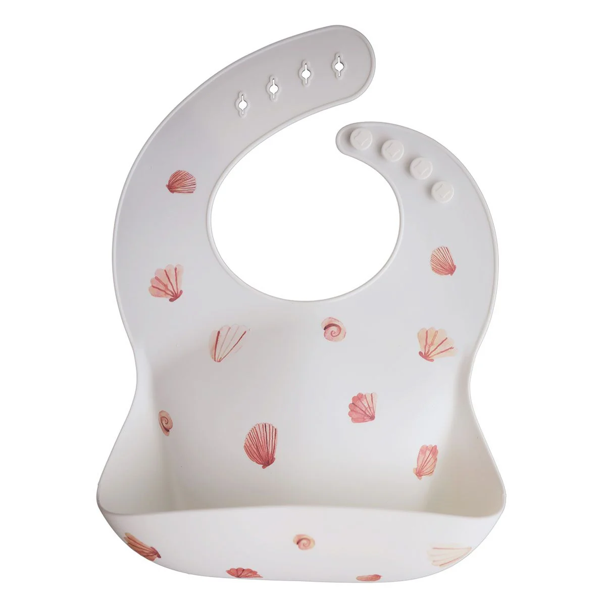 Mushie silikónový podbradník, Light Shell 1×1 ks, podbradník