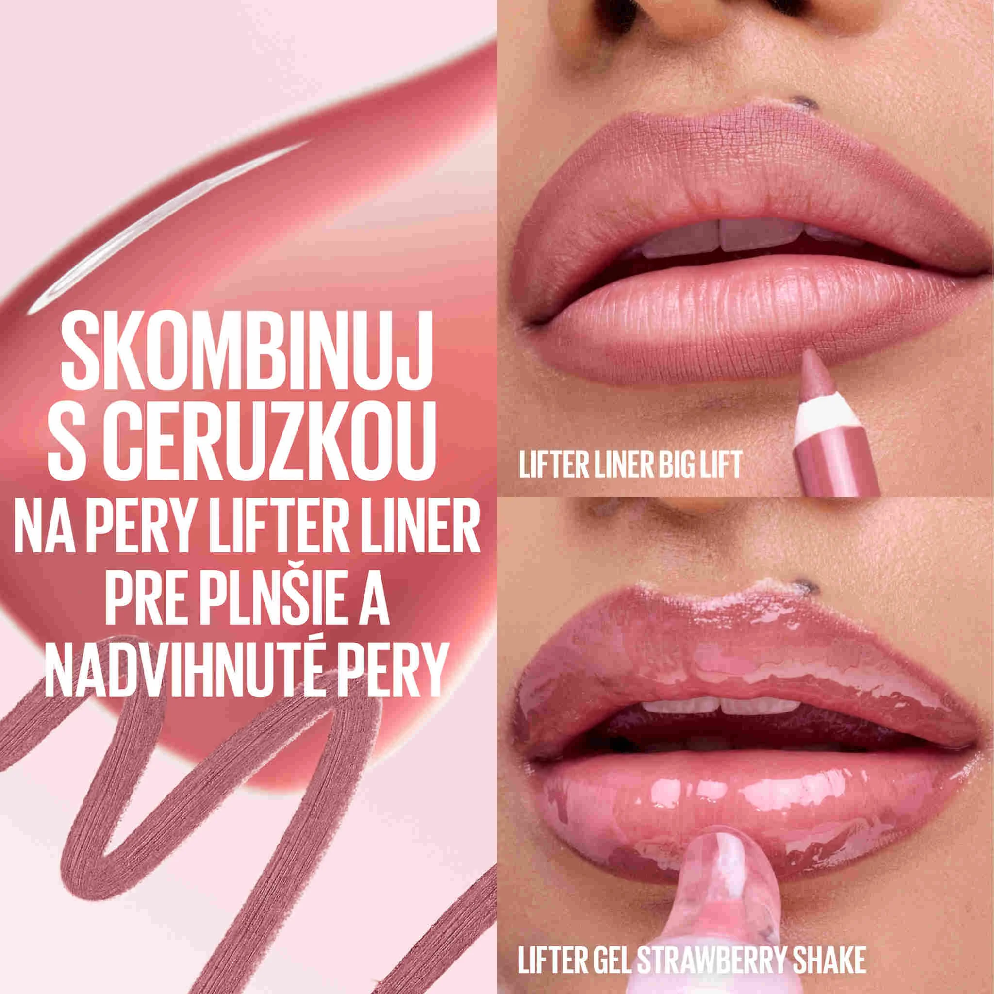 MAYBELLINE NY LIFTER GEL OLEJOVÝ GÉL NA PERY 006 STRAWBERRY SHAKE 6,6 ml