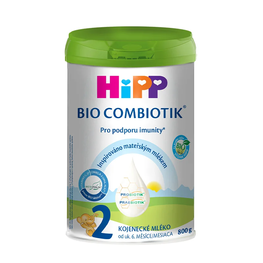 HiPP 2 BIO Combiotik®Následná mliečna dojčenská výživa 1×800 g, dojčenská výživa (od uk.6.mesiaca)