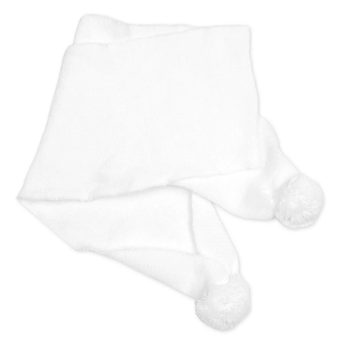 Zimná čiapka s šálom - NATURE, 0-6m - biela 