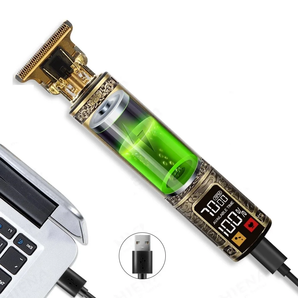 Elektrický strojček na vlasy s USB nabíjaním 15,5cm, 4 nástavce