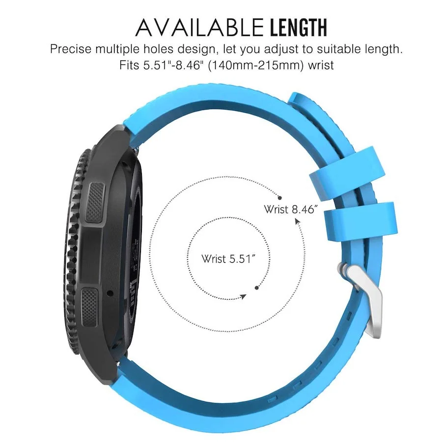 BStrap Silicone Sport remienok na Samsung Gear S3, Navy
