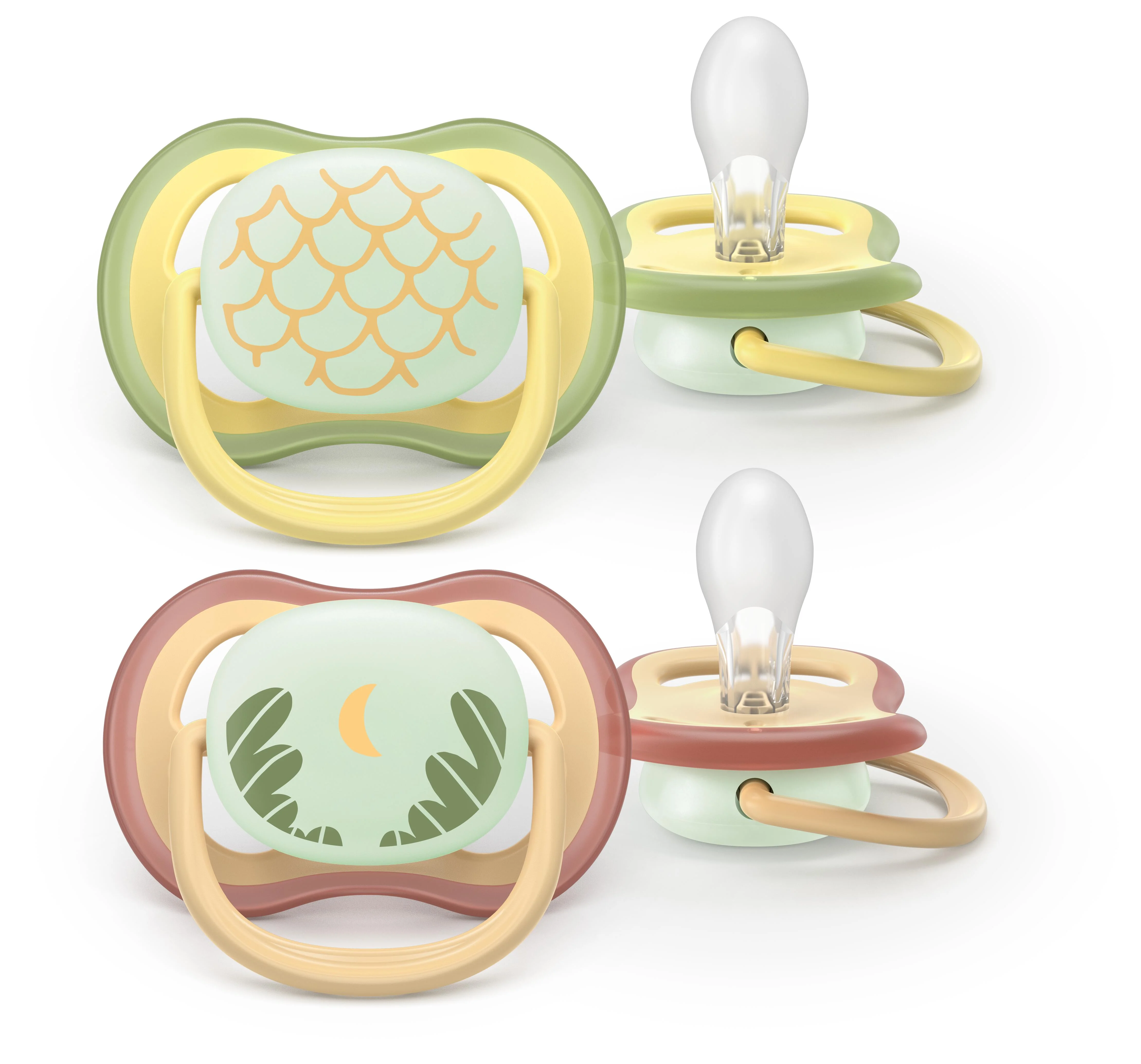 Philips AVENT - Cumlík Ultra air s obrázkom SCF376/27, nočný 0-6 m, neutral 2 ks