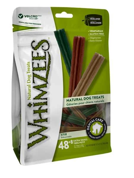 Whimzees Dental Stix XS 7,5g 48+8ks 1×56 ks, dentálne tyčinky