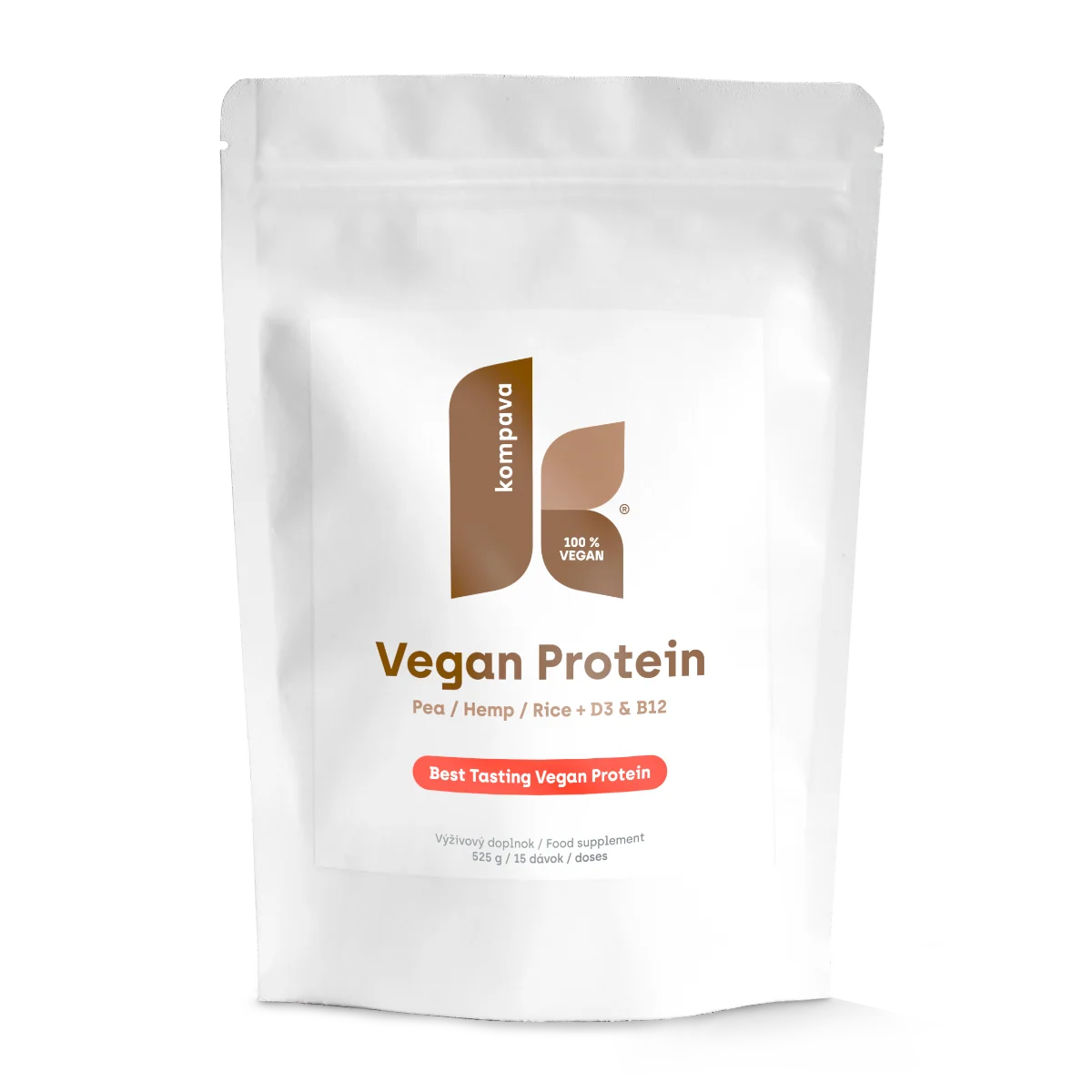 kompava VEGAN PROTEIN 1×525 g, proteín, čokoláda a škorica