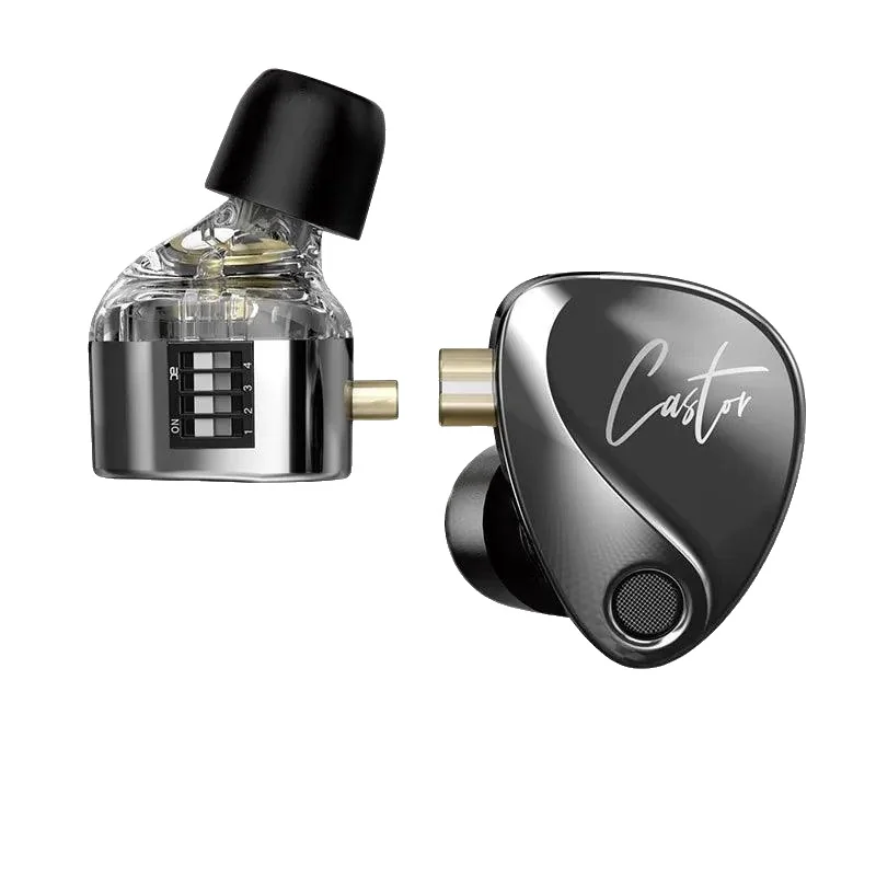 KZ Castor Bass dynamické HiFi slúchadlá do uší, čierne