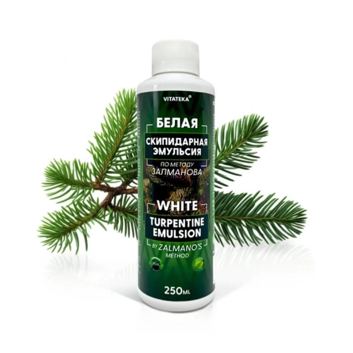 Biela terpentínová kúpeľová emulzia – 250 ml – Vitateka