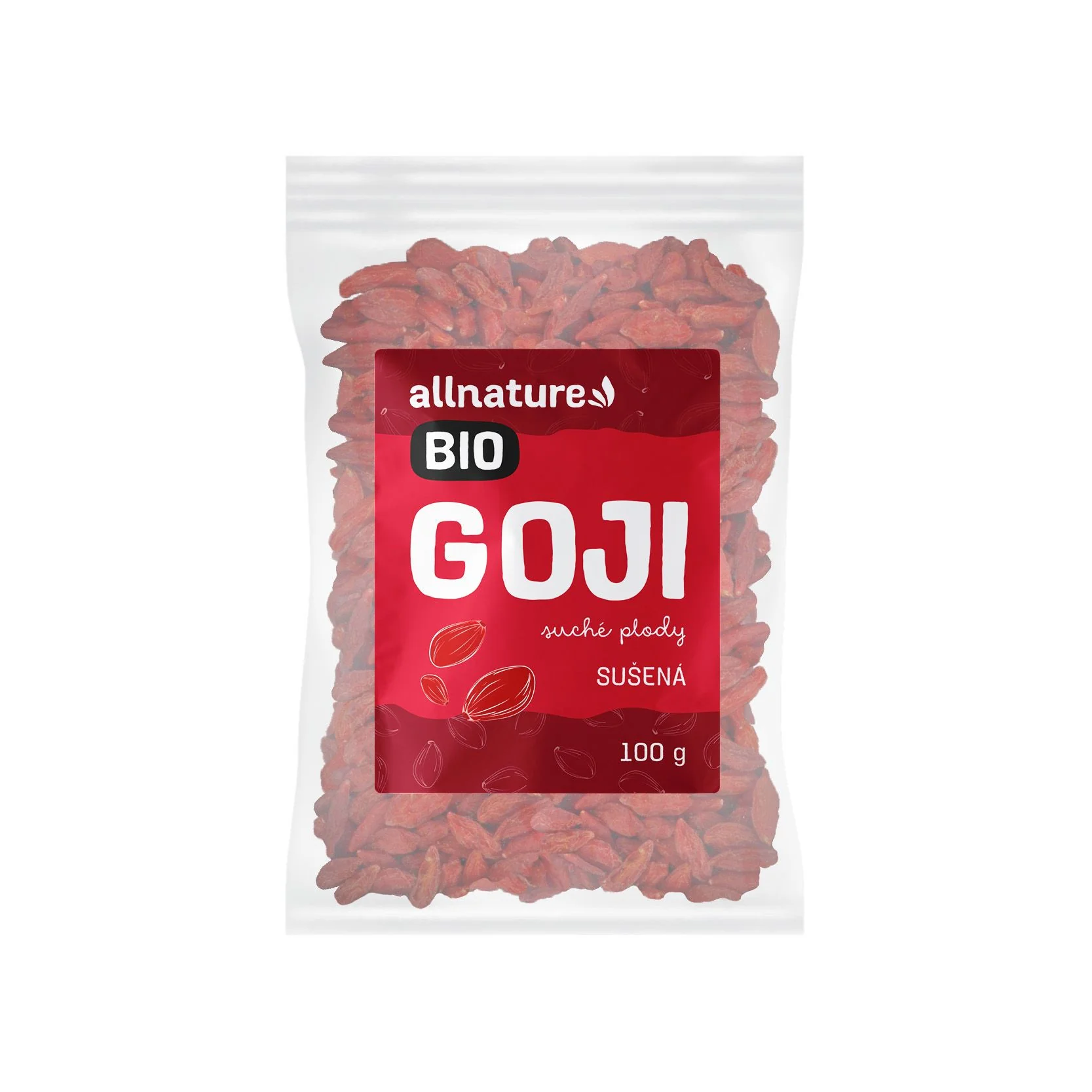 Allnature Goji - Kustovnica Čínska Sušená Bio 100g 1×100 g, goji