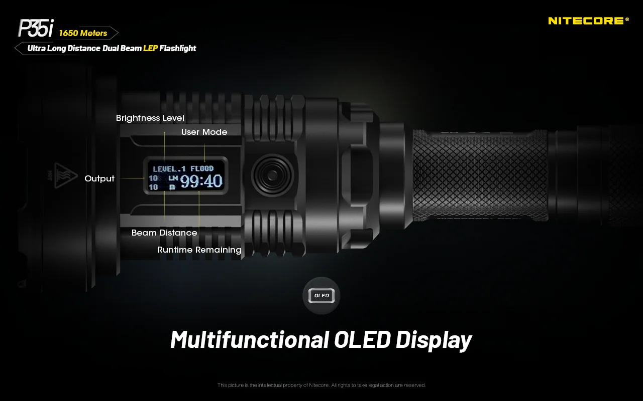 P35i Nitecore LED Flashlight 3000 Lumens