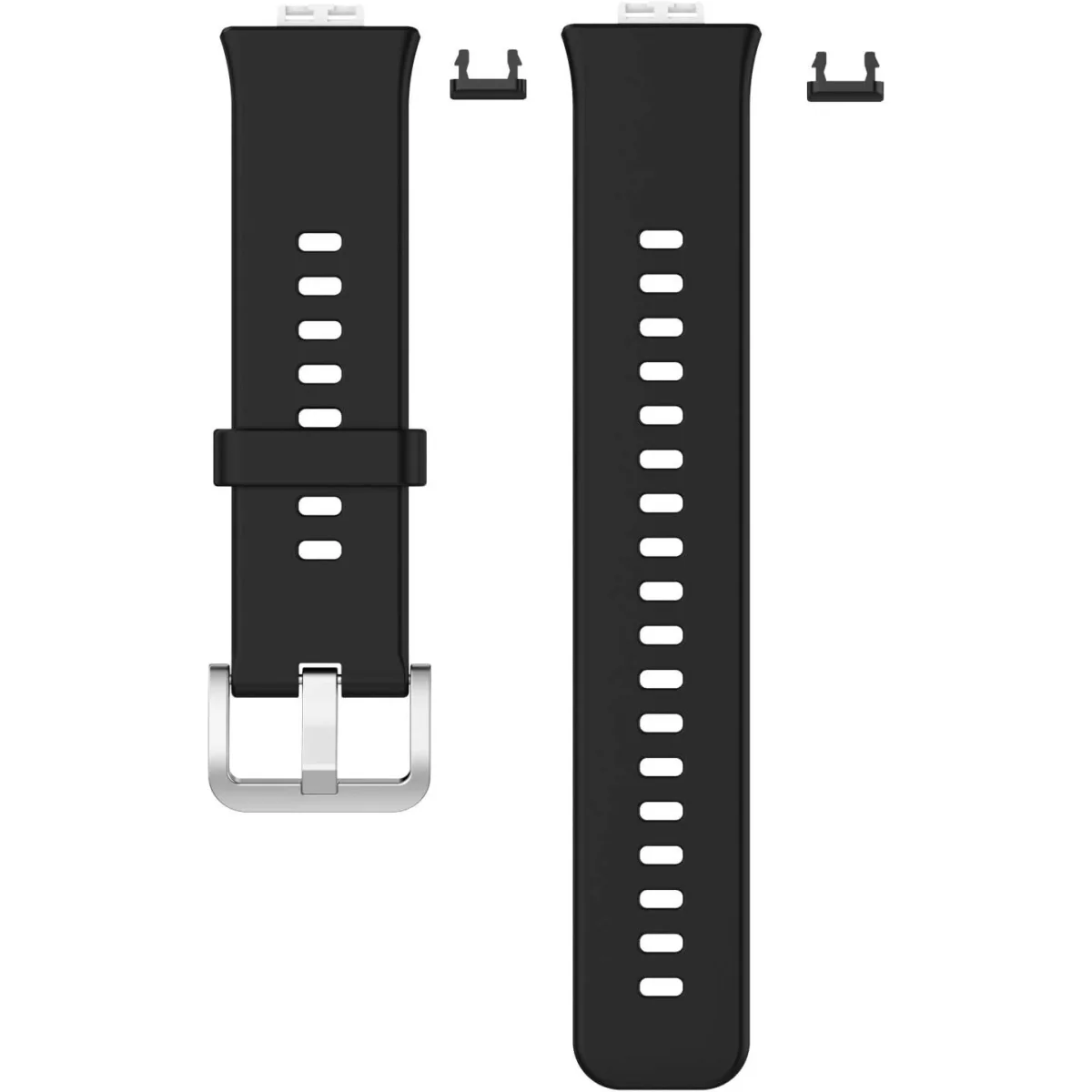 BStrap Silicone remienok na Huawei Watch Fit black/silver