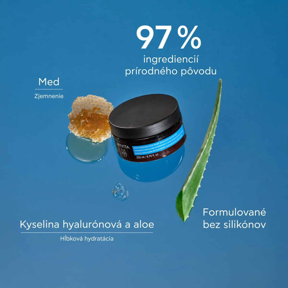 APIVITA Moisturizing Hair Mask, 200ml 1×200 ml, hydratačná maska