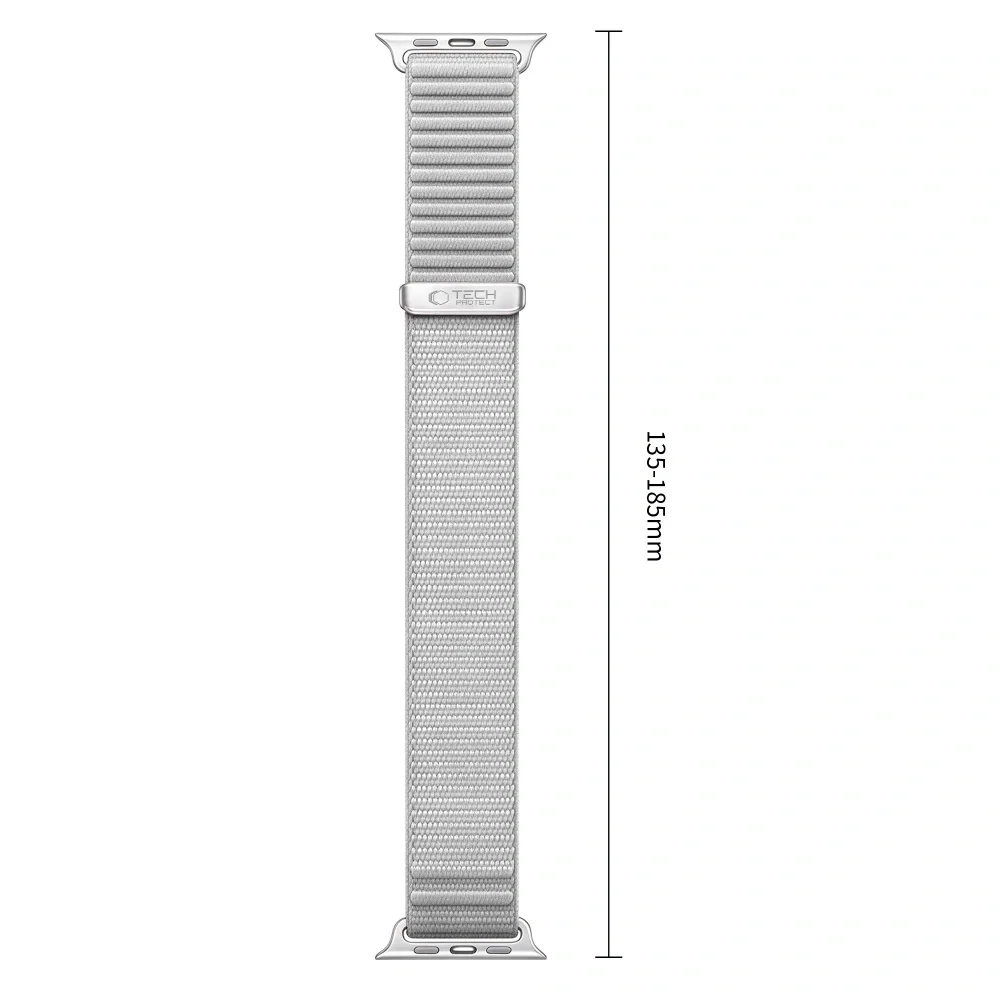 Tech-Protect Nylon Loop remienok na Apple Watch 44/45/46/49mm, light grey