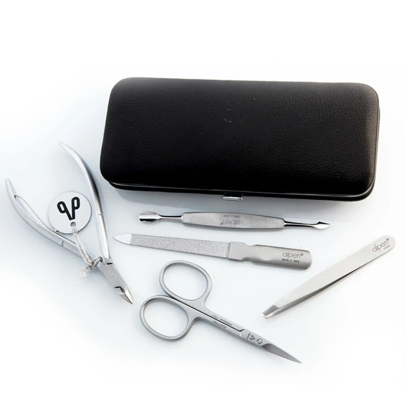 Sada na manikúru Inox Collection v koženom puzdre