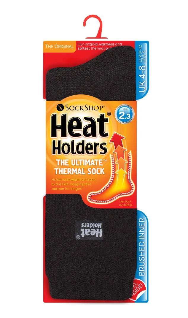 Dámske Heat Holders termo ponožky ORIGINAL jednofarebné Čierna