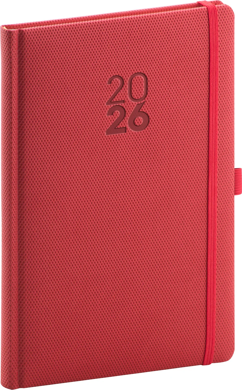 NOTIQUE Týždenný diár Diamante 2026 červený 15 x 21 cm