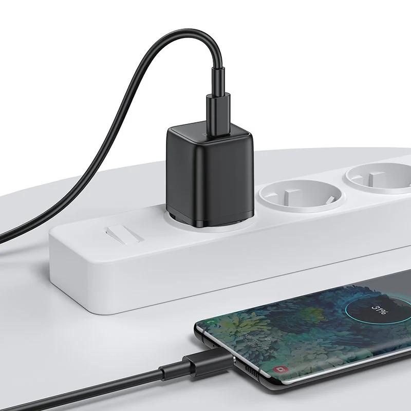 Joyroom Mini Fast Charger sieťová nabíjačka USB-C 25W 3A, čierna