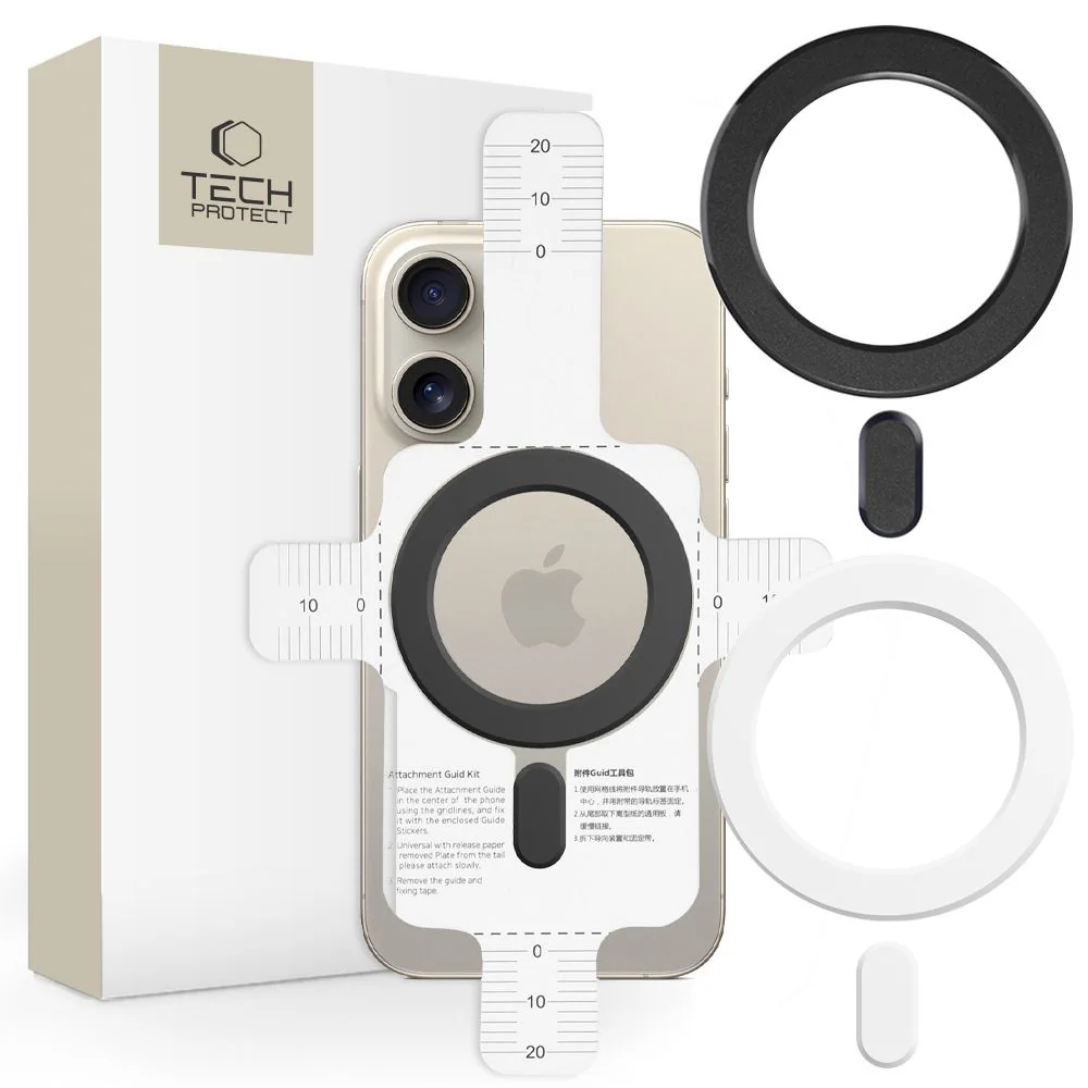 Tech-Protect Magnetic magnetický krúžok pre MagSafe 2ks, čierny / biely y