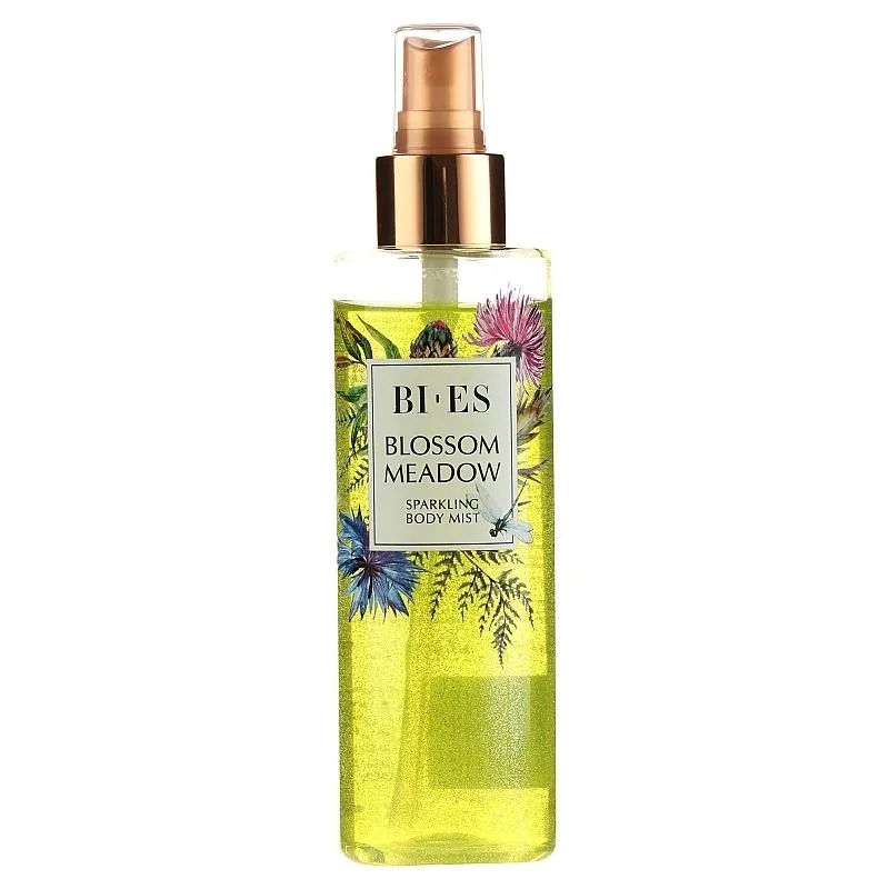 BI-ES Blossom Meadow telový sprej s trblietkami 200 ml