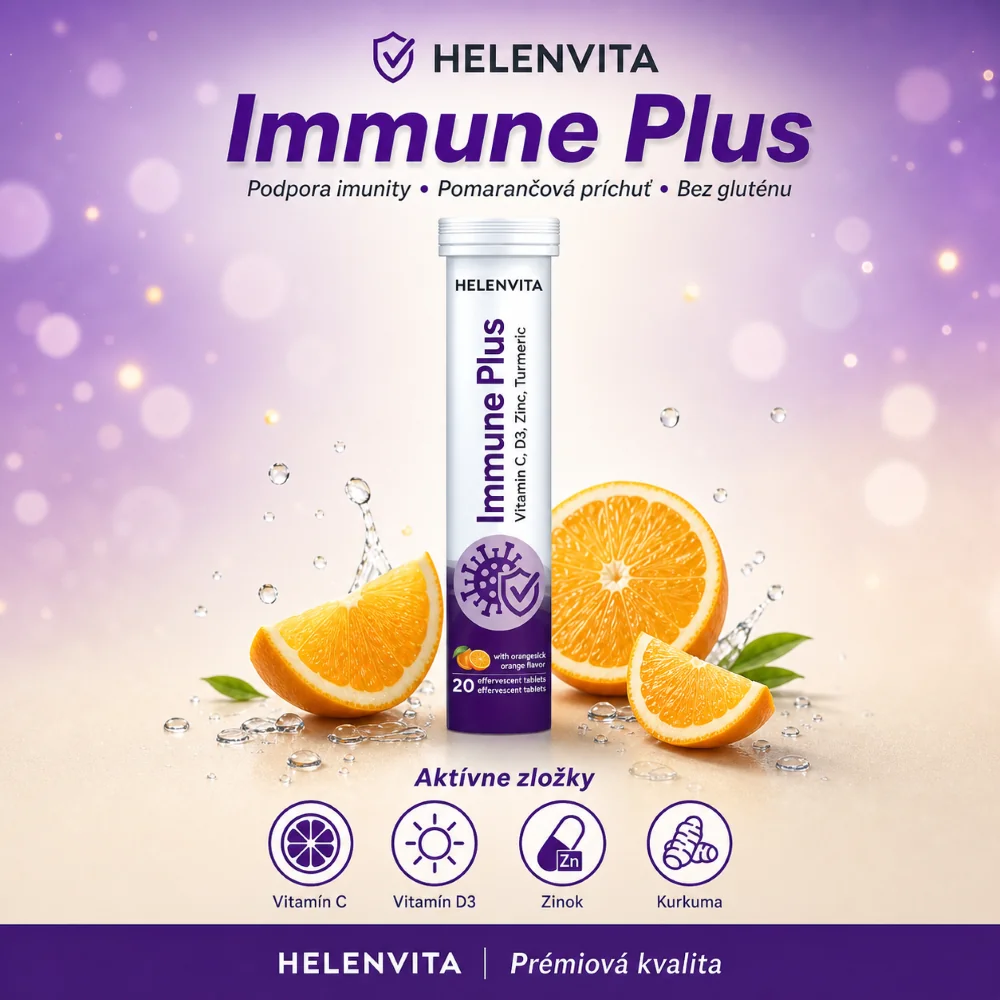 Helenvita Imunita Plus 20 šumivých tabliet vitamín C, D3, zinok