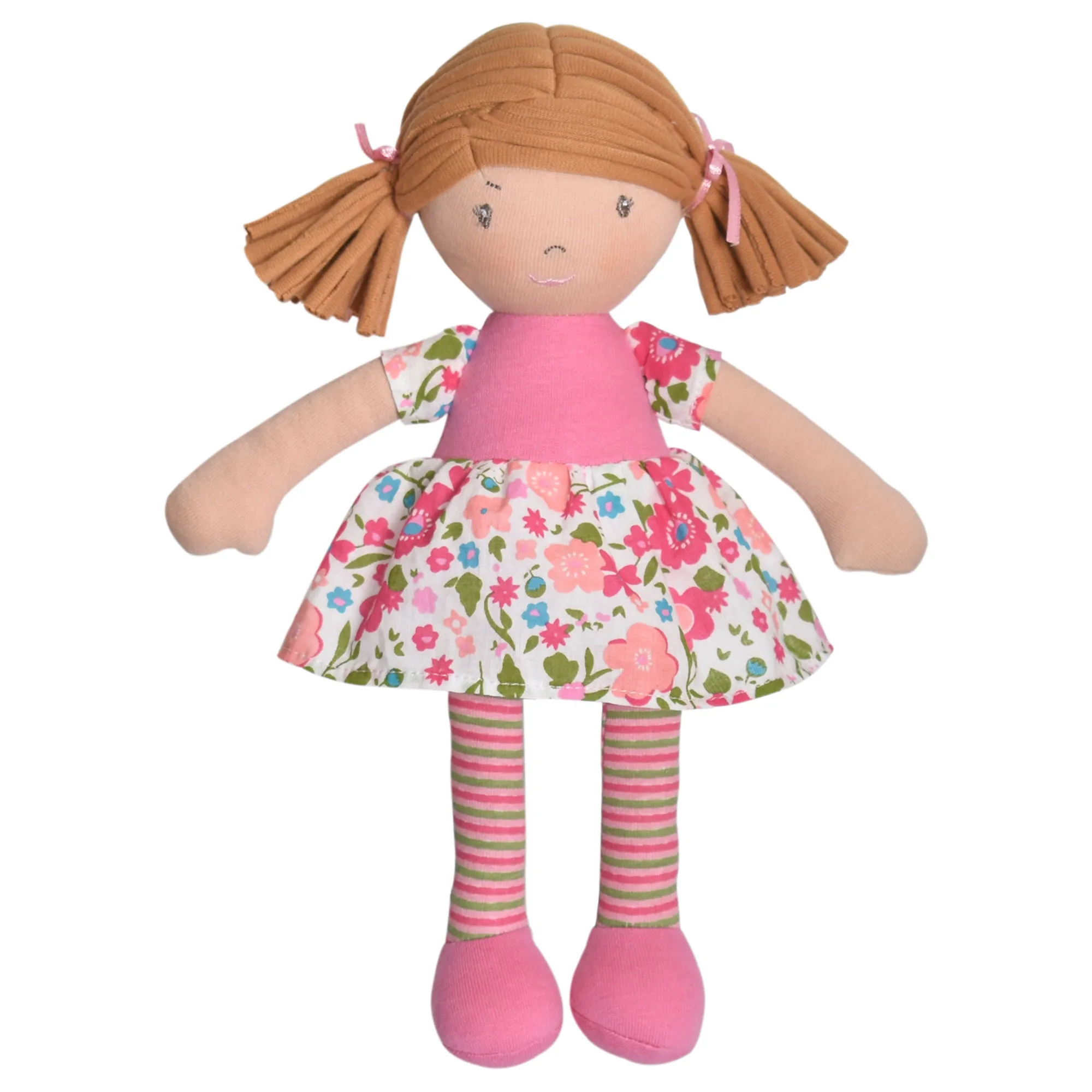 Bonikka Dames látková bábika malá - Malá Fran Ružové šaty 1×1 ks, látková bábika