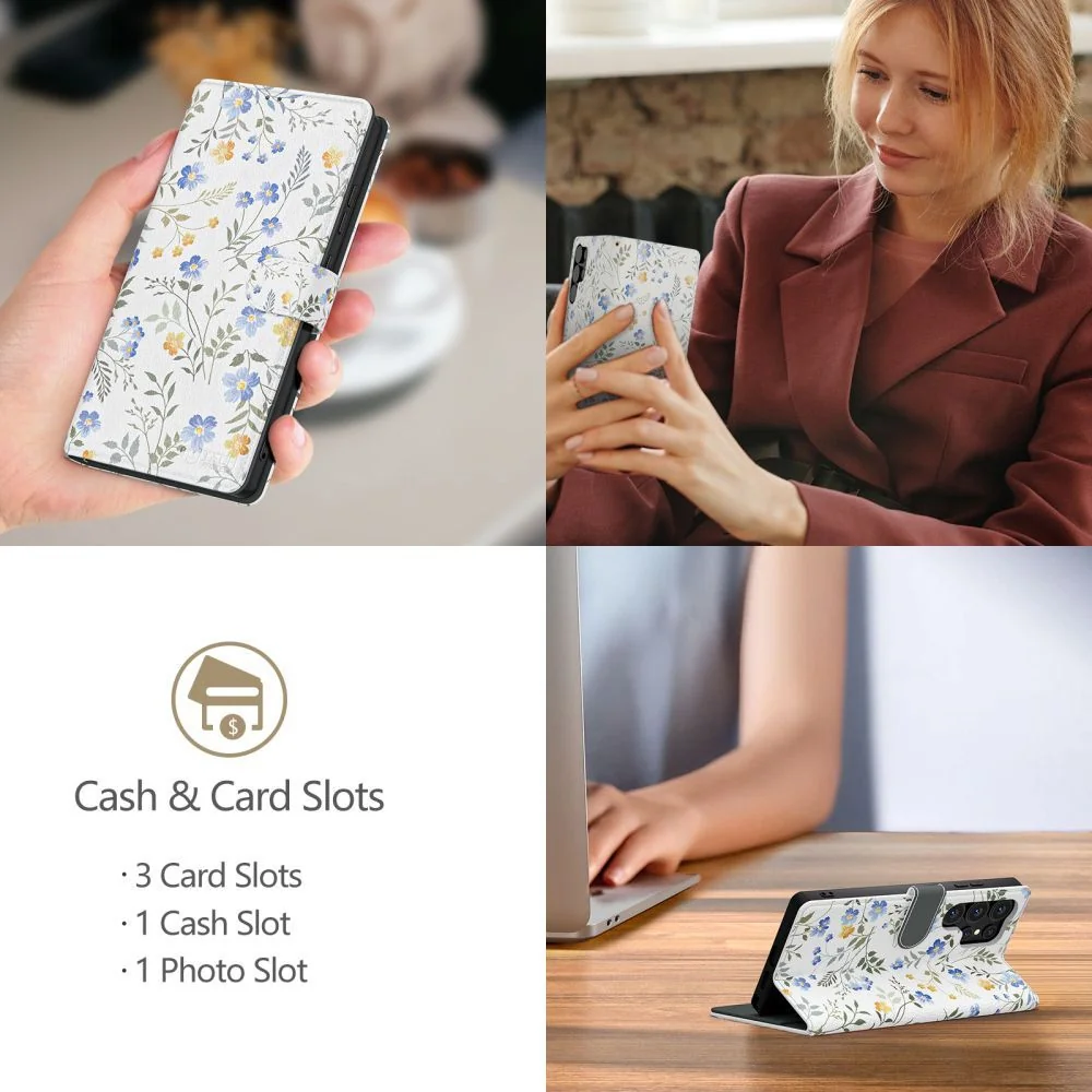 Tech-Protect Wallet knižkové puzdro na Xiaomi Redmi Note 14 Pro 5G / P ro Plus 5G / Poco X7 5G, spring flowers
