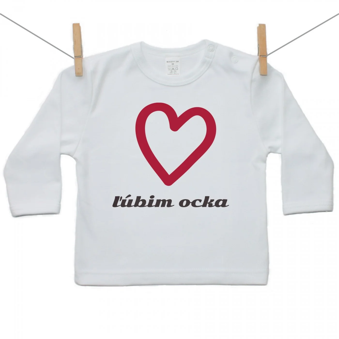 Boodyy Tričko s dlhým rukávom Ľúbim ocka Veľkosť: 110